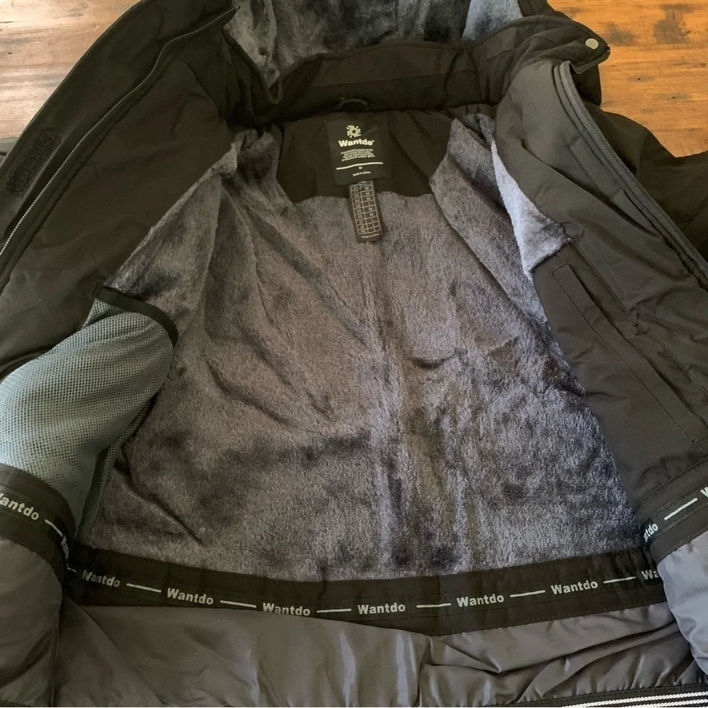 Wantdo Waterproof Ski Jacket Windproof Snow Warm Hooded Coat Sz M